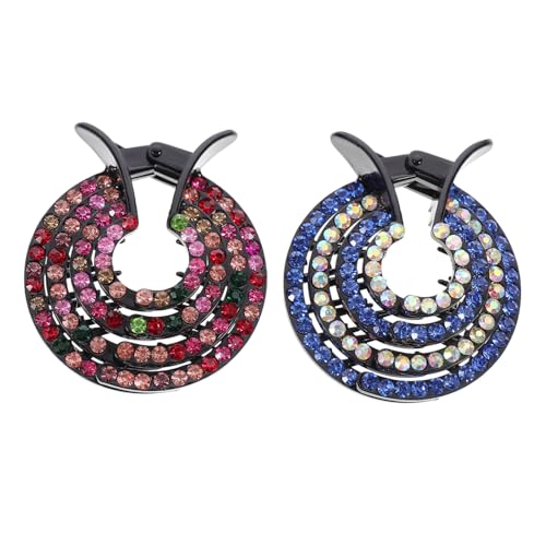 FONDOTIN 2 Stück Teiliges Haarknoten Spiral Haarstyling Tool Bunte Ponytail Clips Einfach zu Verwenden Vielseitig für Damen Mädchen für Partys Duschen und von FONDOTIN