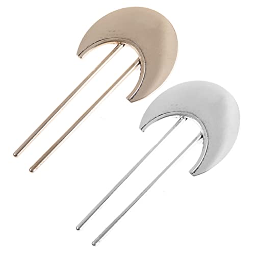 FONDOTIN 2 Stück Teiliges Haarnadeln aus Metall Chinesische Fächerform Haarstäbchen in Gold und Silber Haarschmuck für Damen und Mädchen Sicherer für Lange Haare bei Alltag und Festen von FONDOTIN