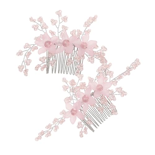 FONDOTIN 2 Stück Teiliges Handgefertigtes Braut Haarschmuck aus Acryl Hochzeits Haarkämme für Frauen Leichter und Bequemer Schmuck für Bräute und Festliche Anlässe von FONDOTIN