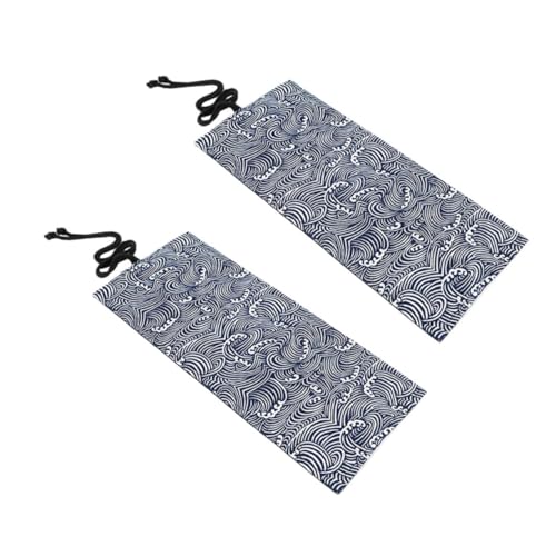 FONDOTIN 2 Stück Teiliges Segeltuch Rollmäppchen mit Fächern Tragbare Buntstiftrolle mit Großem Fassungsvermögen Praktischer Stifteorganizer für Schüler und Künstler Modisches Design von FONDOTIN