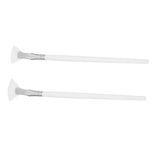 FONDOTIN 2 Stück Teiliges Weiß Weiche Borsten Ergonomisch Präzise Make up applikation Leichter Pinsel für Lidschatten und Puder für Anfänger und Profis von FONDOTIN