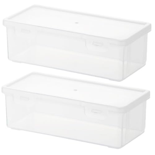 FONDOTIN 2 Stück Transparente Große Kapazität Federmäppchen mit Sicherem Deckel Multifunktionale Stifttasche für Schüler und Büro Schreibwaren Aufbewahrungsbox von FONDOTIN