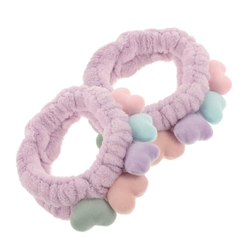 FONDOTIN 2 Stück Verstellbare Haargummis mit Herzmotiv Weiche Spa Gesichts Haarbänder für Damen und Elastische Stirnbänder für Make Up Waschen und Yoga Bequem und Haarschonend FONDOTIN 2 Stück Verstellbare Haargummis mit Herzmotiv Weiche Spa Gesichts Haarbänder für Damen und Elastische Stirnbänder für Make Up Waschen und Yoga Bequem und Haarschonend von FONDOTIN