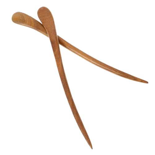 FONDOTIN 2 Stück Vintage Haarnadel Holz Retro Haarstäbchen Haarschmuck Damen Schmuck für Alltag Party Feier von FONDOTIN