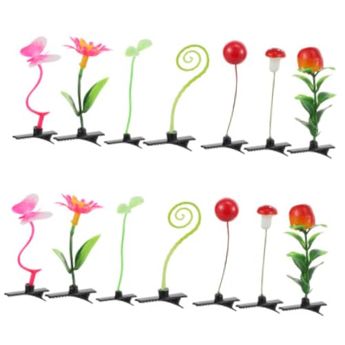 FONDOTIN 28 Stück Teiliges Kreative Simulation Pflanzen Haarklammern Vielseitige Haarspangen aus PP und Sicherer für Dickes Glattes oder Lockiges Haar Geeignet für Damen und Mädchen von FONDOTIN