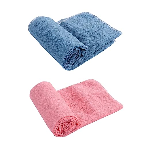 FONDOTIN 2stücke Starkes Reibetuch Für Körperpeeling Schrubbtücher Als Badezimmeraccessoire Peelingtücher Für Effektive Hautreinigung Und Unreinheitenentfernung Lange Handtücher Für von FONDOTIN