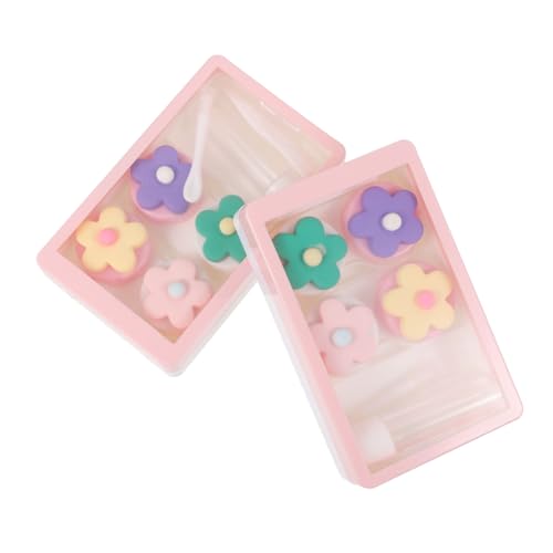 FONDOTIN 2stücke Kunststoff-linsen-aufbewahrungsbox Reise-linsenetui Tragbarer Linsenbehälter Linsen-Organizer Für Hause Und Unterwegs Kompaktes Linsen-sortiment von FONDOTIN