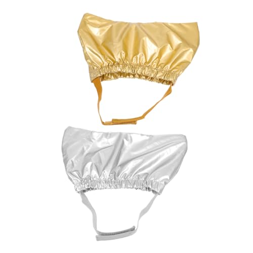 FONDOTIN 2stücke Pack Wasserdichte Duschhauben Für Haustiere Wiederverwendbare Ohrenschutzabdeckungen Für Welpenbad Mit Verstellbarem Sicheren Gurtband Wiederverwendbare Badeohrenkappen von FONDOTIN