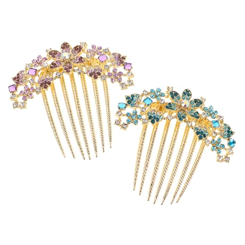 FONDOTIN 2stücke Seitliche Haarkämme Aus Legierungs-strass Dutt-accessoires Für Damen Seitliche Haarkämme Glitzernde Schiebekämme Bunte Haaraccessoires Für Braut Haaraccessoires Für FONDOTIN 2stücke Seitliche Haarkämme Aus Legierungs-strass Dutt-accessoires Für Damen Seitliche Haarkämme Glitzernde Schiebekämme Bunte Haaraccessoires Für Braut Haaraccessoires Für von FONDOTIN