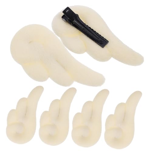 FONDOTIN 3 Paare Flügel Haarklammern für Mädchen Cartoon Leder Haarspangen mit Clip Süßer Haarschmuck für Alltag Party Weihnachten Geeignet für Teens und Frauen von FONDOTIN
