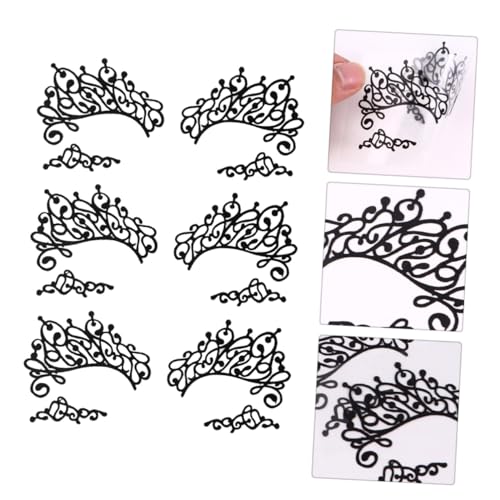 FONDOTIN 3 Paare Schwarze Spitze Stoff Augenaufkleber Selbstklebende Temporäre Eyeliner Tattoos Wiederverwendbar Sicher Für Party Make up FONDOTIN 3 Paare Schwarze Spitze Stoff Augenaufkleber Selbstklebende Temporäre Eyeliner Tattoos Wiederverwendbar Sicher Für Party Make up von FONDOTIN