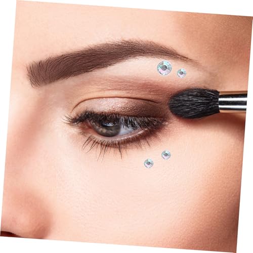 FONDOTIN 3 Sätze Selbstklebende Gesichtsedelsteine aus Resin Wiederverwendbare Strasssteine in Weiß Glanz und Farben Dekorative Make up Sticker für Festival Party und Body Art von FONDOTIN