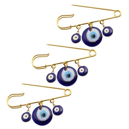 FONDOTIN 3 Stück Blaue Eye Broschen Schmuck mit Türkischem Eye Anhänger Modische Anstecknadeln für Schal Pullover Vielseitige Pins als für Damen und Festliche Anlässe FONDOTIN 3 Stück Blaue Eye Broschen Schmuck mit Türkischem Eye Anhänger Modische Anstecknadeln für Schal Pullover Vielseitige Pins als für Damen und Festliche Anlässe von FONDOTIN