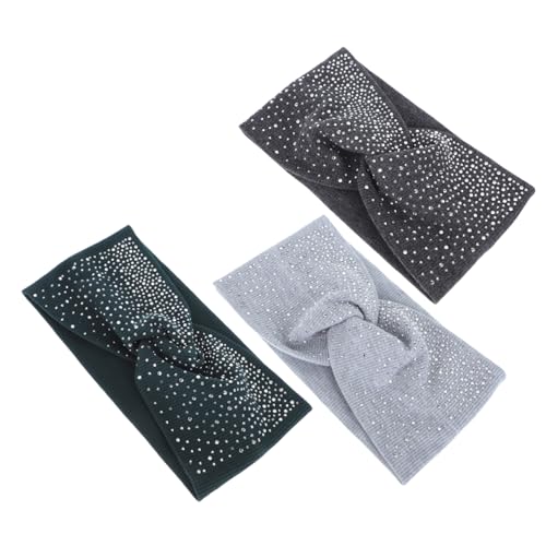 FONDOTIN 3stücke Kreuz-stirnband Für Frauen Sport-haarband Breitkrempiges Kopftuch Haarschmuck Leichter Kopfschmuck Feuchtigkeitsabsorbierend Nicht Abfallend Für Yoga Und Alltag Geeignet von FONDOTIN