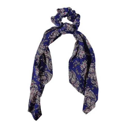 FONDOTIN 3 Stück Retro Chiffon Haarringe mit Langem Band Modische Haargummis für Damen Weiche Scrunchies für Pferdeschwanz und Flechtfrisur Vielseitiges Haaraccessoire in Zufällige Farbe von FONDOTIN