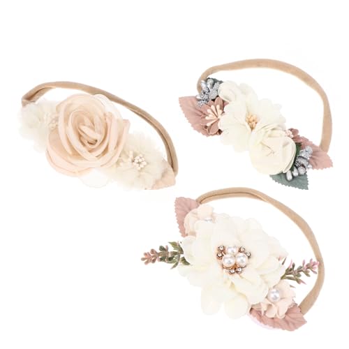 FONDOTIN 3 Stück Stirnband Teiliges Weiche Elastische Blumenhaarband für Hautfreundlich Hautverträglich Farblich Abgestimmt und Beige für Fotos Partys und Besondere Anlässe FONDOTIN 3 Stück Stirnband Teiliges Weiche Elastische Blumenhaarband für Hautfreundlich Hautverträglich Farblich Abgestimmt und Beige für Fotos Partys und Besondere Anlässe von FONDOTIN