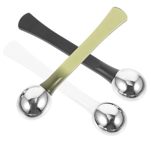 FONDOTIN 3 Stück Teiliges Augenmassage Metallstick mit Löffel für Augencreme und Kosmetik Fördert Durchblutung Augenringe Geeignet für Effektive Hautpflege und Entspannung von FONDOTIN