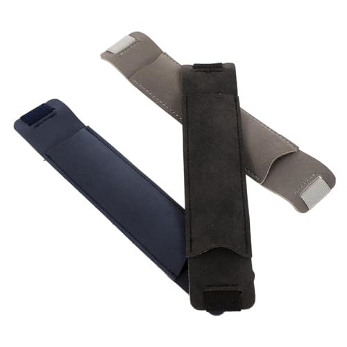 FONDOTIN 3 Stück Teiliges Dicke PU Leder Stifthalter mit Elastischem Band Kratzfeste Stifteetuis zum Befestigen an Notizbüchern Praktische Pen Holder Schutz für Schule Büro und Unterwegs von FONDOTIN
