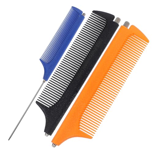 FONDOTIN 3 Stück Teiliges Haarkämme mit Ausziehbarem Stahlgriff Spitze Tail Comb für Friseure und Zuhause Langlebig Vielseitig für Damen Herren und Professionelles Styling im Salon von FONDOTIN