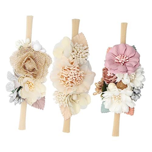 FONDOTIN 3 Stück Teiliges Junge Mädchen Blumen Haarband Weiche Stirnbänder mit Niedlichen Blüten Elastischer Haarschmuck für Junge Mädchen Leichtes Langlebiges Accessoire für Alltag und FONDOTIN 3 Stück Teiliges Junge Mädchen Blumen Haarband Weiche Stirnbänder mit Niedlichen Blüten Elastischer Haarschmuck für Junge Mädchen Leichtes Langlebiges Accessoire für Alltag und von FONDOTIN