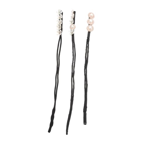 FONDOTIN 3 Stück Teiliges Perlen Haar Bun Maker Haarschmuck mit Perlenverzierung Praktischer Haarstyling Bun Shaper für Frauen Eleganter Haarknotenformer für Alltag Sport und Party von FONDOTIN