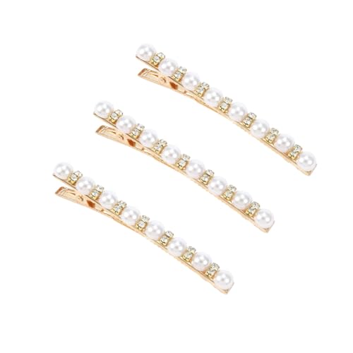 FONDOTIN 3 Stück Teiliges Perlen Vintage Stil mit Strass Stilvolle Haarnadeln für Frauen und Mädchen Kreative Kopfbedeckung Robust und Vielseitig für Jeden Haartyp von FONDOTIN