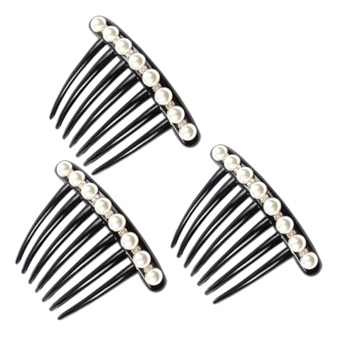 FONDOTIN 3 Stück Teiliges Perlen haarkamm Rutschfester Halterung und Kristallverzierung Eleganter Brautschmuck für Frauen und Mädchen Geeignet für Hochzeiten Festliche Anlässe und von FONDOTIN