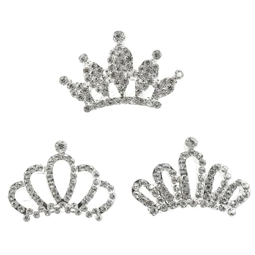 FONDOTIN 3 Stück Teiliges Tiara mit Strasssteinen Funkelnde Haarspangen Hautfreundliche Haarkämme für Mädchen für Geburtstag Party Hochzeit und Fotoshootings von FONDOTIN