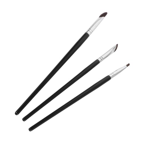 FONDOTIN 3 Stück Teiliges Weiches Lidschatten Pinselset mit Langen Griffen und Detailpinseln Leicht zu Reinigen Kompakt und Reisefreundlich Augen Make Up Zubehör für Frauen von FONDOTIN