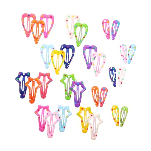 FONDOTIN 30 Stück Bunte Haarspangen Set für Mädchen Niedliche Schnapp Haarclips für Dekorative Haarschmuck für Verspielte Styles von FONDOTIN