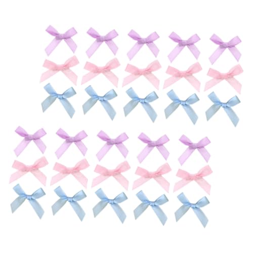 FONDOTIN 30 Stück Teiliges Kleine Haarschleifen Haarspangen aus Robustem Material Leichte Mini Bowknot Clips für Zöpfe Locken Ponytail Niedliche Haarschmuck für Mädchen und Frauen von FONDOTIN