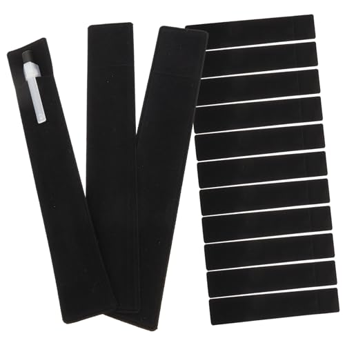 FONDOTIN 30 Stück Teiliges Schwarze Einseitig Samtige Kratzfeste Stifttaschen aus Verstärktem Material Platzsparend und Leicht Praktische Einzelschutzhüllen zur Sicheren Aufbewahrung von von FONDOTIN