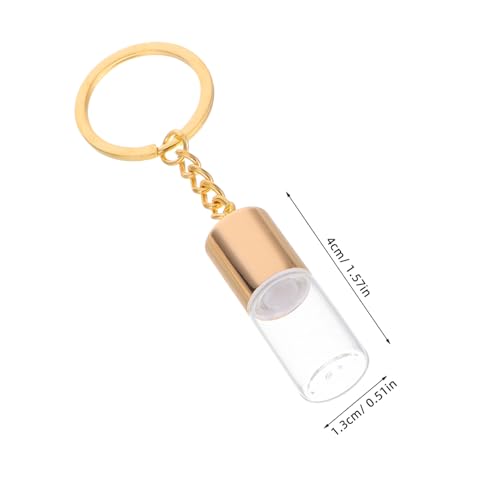 FONDOTIN 4stücke Transparente Glas-parfümflaschen Mit Schraubverschluss Als Schlüsselanhänger Für Ätherische Öle Und Parfüms Wiederverwendbar Und Praktisch Für Unterwegs von FONDOTIN