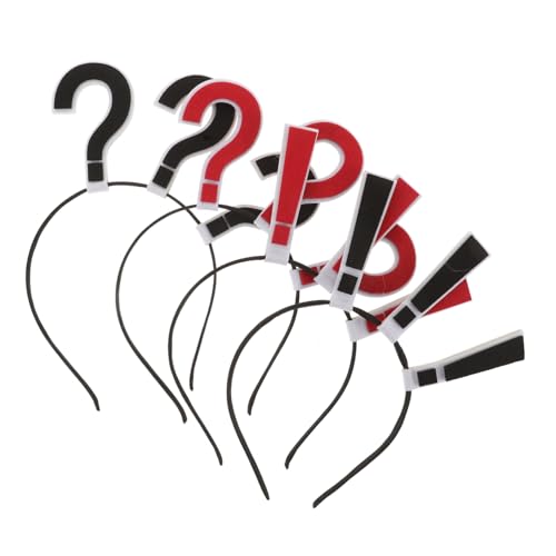 FONDOTIN 4 Stück Fragezeichen Haarband Einzigartige Dekorative Kopfbedeckung für Halloween Abschlussfeier und Partys Rutschfestes Design für Damen und Mädchen von FONDOTIN