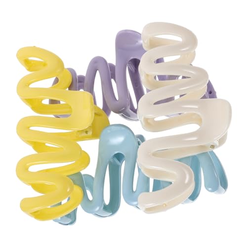 FONDOTIN 4 Stück Große Haarklammern Für Dickes Haar Kieferklammern Rutschfest Haarklammern Für Frauen Haarstyling Zubehör Für Alltag Und Besondere Anlässe von FONDOTIN