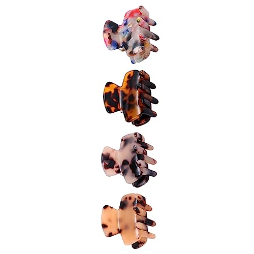 FONDOTIN 4 Stück Leopardenmuster Haarklammern Set Teiliges Rutschfeste Haarspangen für Damen für Sport Zuhause und Friseursalons für Dünnes Lockiges und Glattes Haar von FONDOTIN