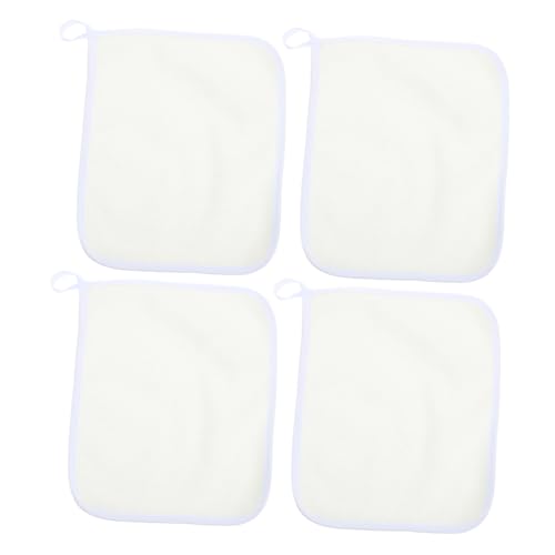 FONDOTIN 4 Stück Peeling Badetücher Dual Sided Exfoliating Waschlappen für Körper und Gesicht Extra Große Handtücher Beige für Effektives Peeling und Massage von FONDOTIN