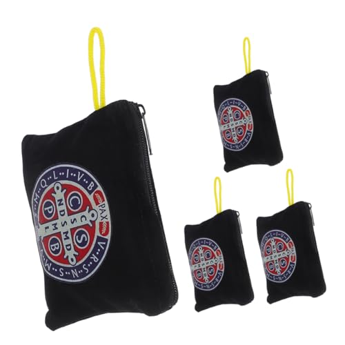 FONDOTIN 4stücke Kleine Schmucktasche Mit Reißverschluss Wechseltasche Für Make-up-Tragetasche Aufbewahrungstasche Organizer Für Reißverschlusstaschen Mini-Make-up-Tasche Geldbörse von FONDOTIN