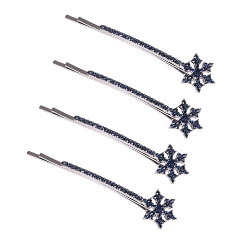 FONDOTIN 4 Stück Schneeflocken Haarspangen Weihnachts haarclips für Frauen Langlebig Klassisch Vielseitig für Alltag Festtage Partys und Hochzeiten Modisches Haarschmuck Accessoire von FONDOTIN