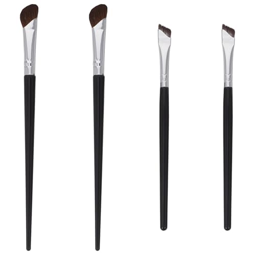 FONDOTIN 4 Stück Teiliges Augen Make Up Pinselset mit Nasenkontur und Eyeliner Pinsel Präzise Anwendung für Augenbrauen und Lidschatten für Anfänger und Profis von FONDOTIN