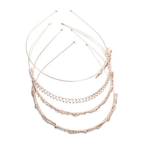 FONDOTIN 4 Stück Teiliges Braut haarband mit Perlen und Funkelnden Strasssteinen Langlebiger Eisen kopfschmuck für Hochzeit Party und Alltag Eleganter Haarschmuck für Damen und Mädchen von FONDOTIN