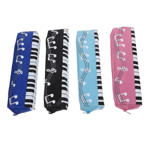 FONDOTIN 4 Stück Teiliges Federmäppchen aus Robustem Oxfordstoff Quadratische Stifttasche mit Reißverschluss Vielseitige Aufbewahrung für Stifte und Schreibwaren Leicht und Tragbar für von FONDOTIN