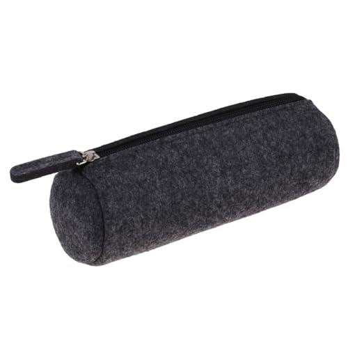 FONDOTIN 4 Stück Federmäppchen Aus Filz Reißverschluss Etui Für Schule Büro Kosmetik Organisator in Hellgrau Und Dunkelgrau Multifunktional Und Strapazierfähig von FONDOTIN