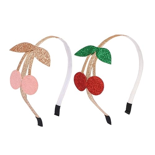 FONDOTIN 4 Stück Teiliges Haarreif mit Kirsch und Stern Design Glitzernd Leicht Rutschfest für Partys Cosplay und Kreative Auftritte Bunte Styles Zufällige Farbauswahl Zufällige Farbe von FONDOTIN