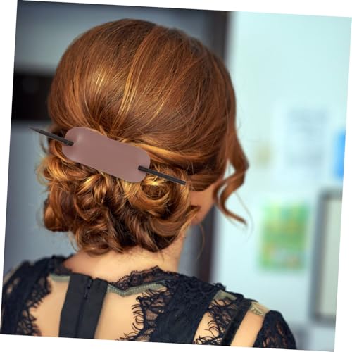 FONDOTIN 4 Stück Teiliges Leder Haarnadeln Bun Hair Stick Damen Haarschmuck Haarstab Haarklammer für Dutt Geeignet für Langes Gewelltes Glattes Haar Komfortabel und Langlebig von FONDOTIN