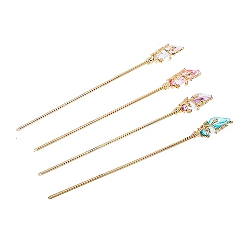 FONDOTIN 4 Stück Teiliges Retro Haarpin aus Legierung Hanfu Haarstäbchen für Damen Vintage Haarschmuck für Traditionelle Feste und Hochzeiten Leicht und Tragbar FONDOTIN 4 Stück Teiliges Retro Haarpin aus Legierung Hanfu Haarstäbchen für Damen Vintage Haarschmuck für Traditionelle Feste und Hochzeiten Leicht und Tragbar von FONDOTIN