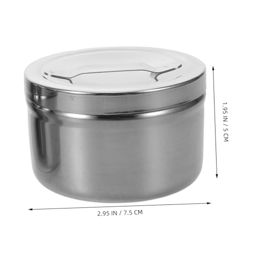 FONDOTIN 4 Stück Wattestäbchenhalter Wattehalter Wattestäbchenbehälter Watte Organizer Wattestäbchen Aufbewahrungsglas Wattestäbchenhalter Wattepad Aufbewahrungsglas Edelstahl von FONDOTIN