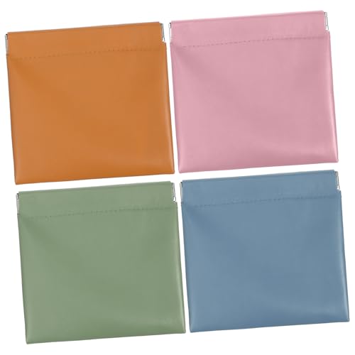 FONDOTIN 4 wasserdichte Mini Kosmetiktasche TPU Kleine Schminktaschen mit Großem Fassungsvermögen für Damen Reise Handtasche Organizer in Pastellfarben von FONDOTIN