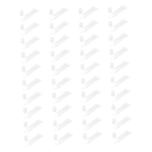 FONDOTIN 40 Stück Lippenbalsam Tuben Leer Kosmetik Behälter Weich Transparent Nachfüllbar Für Lippenpflege Lipgloss Mädchen Reise Kosmetiktasche Zubehör von FONDOTIN