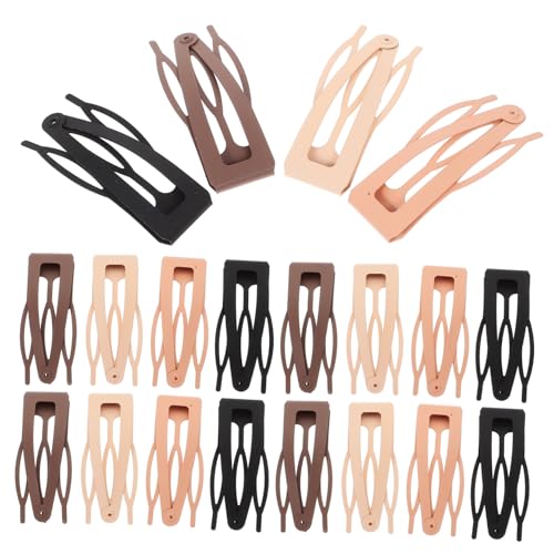 FONDOTIN 40 Stück Teiliges Metall Haarschmuck Langlebige Snap Haarspangen in Schwarz Beige Braun Khaki Kleine Dekorative Haarklammern für Mädchen und Frauen Tragbar und Vielseitig für von FONDOTIN